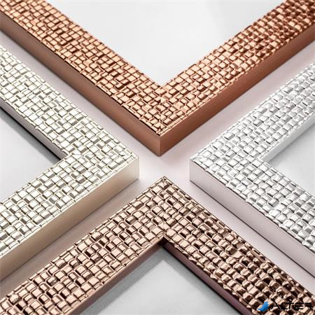 Képkeret, műanyag, 10x15 cm, 'Mosaic', réz