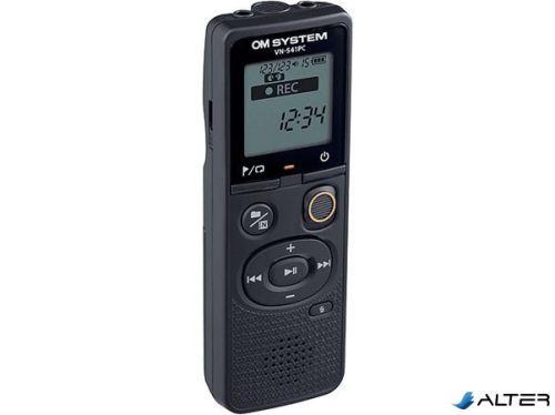 Diktafon, digitális, 4 GB memória, OM SYSTEM "VN-541PC", fekete