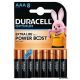 Elem, AAA mikro, 8 db, műanyagmentes, DURACELL "Optimum"