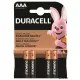 Elem, AAA mikro, 4 db, DURACELL "Basic"