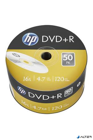 DVD+R lemez, 4,7 GB, 16x, 50 db, zsugor csomagolás, HP