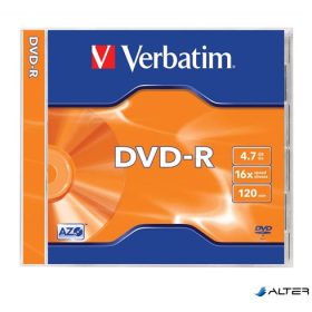 DVD-R lemez, AZO, 4,7GB, 16x, 1 db, normál tok, VERBATIM
