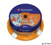 DVD-R lemez, nyomtatható, matt, ID, 4,7GB, 16x, 25 db, hengeren, VERBATIM