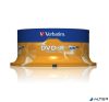 DVD-R lemez, AZO, 4,7GB, 16x, 25 db, hengeren, VERBATIM