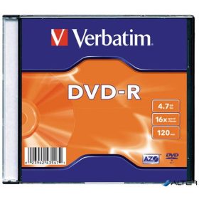 DVD-R lemez, AZO, 4,7GB, 16x, 1 db, vékony tok, VERBATIM