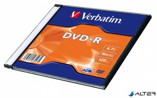 DVD-R lemez, AZO, 4,7GB, 16x, 1 db, vékony tok, VERBATIM
