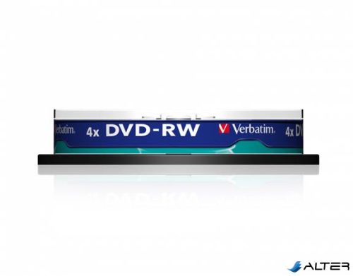 DVD-RW lemez, újraírható, 4,7GB, 4x, 10 db, hengeren, VERBATIM