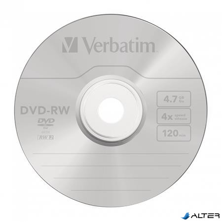 DVD-RW lemez, újraírható, 4,7GB, 4x, 25 db, hengeren, VERBATIM