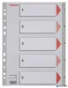 Regiszter, műanyag, A4, 1-5, ESSELTE, szürke