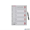 Regiszter, műanyag, A4, 1-5, ESSELTE, szürke