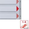 Regiszter, műanyag, A4, 1-6, ESSELTE, szürke