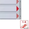 Regiszter, műanyag, A4, 1-6, ESSELTE, szürke