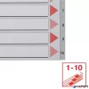 Regiszter, műanyag, A4, 1-10, ESSELTE,szürke