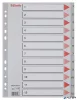Regiszter, műanyag, A4, 1-12, ESSELTE, szürke