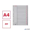 Regiszter, műanyag, A4, 1-20, ESSELTE, szürke