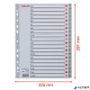 Regiszter, műanyag, A4, A-Z, ESSELTE, szürke