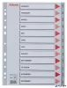 Regiszter, műanyag, A4, Jan-Dec, ESSELTE, szürke
