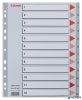 Regiszter, műanyag, A4 Maxi, 1-12, ESSELTE, szürke