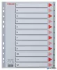 Regiszter, műanyag, A4 Maxi, 1-12, ESSELTE, szürke