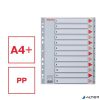 Regiszter, műanyag, A4 Maxi, 1-12, ESSELTE, szürke