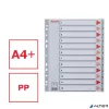 Regiszter, műanyag, A4 Maxi, 1-12, ESSELTE, szürke