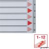 Regiszter, műanyag, A4 Maxi, 1-12, ESSELTE, szürke