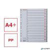 Regiszter, műanyag, A4 Maxi, A-Z, ESSELTE, szürke