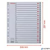 Regiszter, műanyag, A4 Maxi, A-Z, ESSELTE, szürke