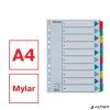 Regiszter, karton, A4, 1-10, ESSELTE "Mylar"