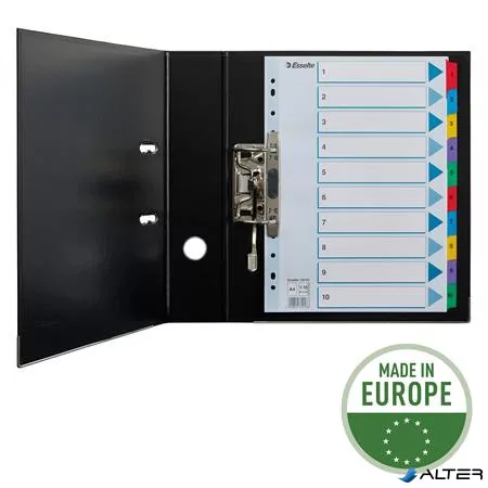 Regiszter, karton, A4, 1-10, ESSELTE "Mylar"
