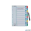 Regiszter, karton, A4, 1-10, ESSELTE "Mylar"