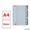 Regiszter, karton, A4, 1-12, ESSELTE "Mylar"