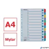 Regiszter, karton, A4, 1-12, ESSELTE "Mylar"
