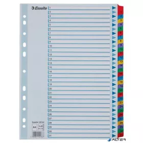 Regiszter, karton, A4, 1-31, ESSELTE "Mylar"
