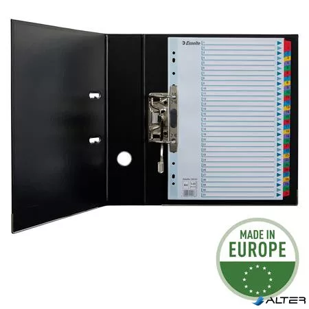 Regiszter, karton, A4, 1-31, ESSELTE "Mylar"