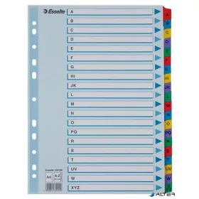 Regiszter, karton, A4, A-Z, ESSELTE "Mylar"
