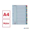 Regiszter, karton, A4, A-Z, ESSELTE "Mylar"