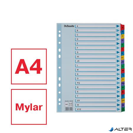 Regiszter, karton, A4, A-Z, ESSELTE "Mylar"