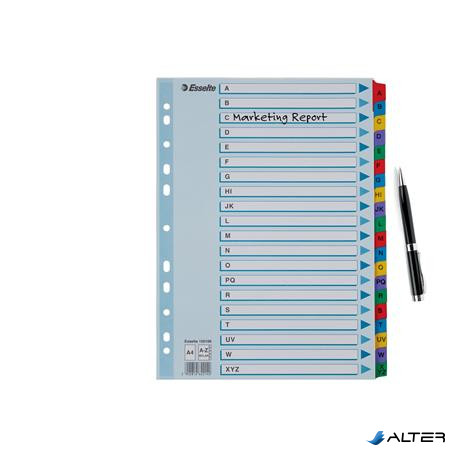 Regiszter, karton, A4, A-Z, ESSELTE "Mylar"