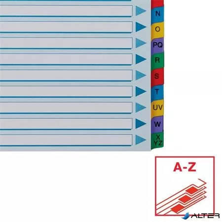 Regiszter, karton, A4, A-Z, ESSELTE "Mylar"