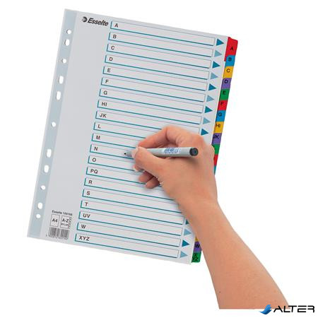Regiszter, karton, A4, A-Z, ESSELTE "Mylar"