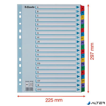 Regiszter, karton, A4, A-Z, ESSELTE "Mylar"