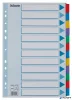 Regiszter, laminált karton, A4, 12 részes, ESSELTE "Mylar"