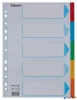 Regiszter, karton, A4, 5 részes, írható előlappal, ESSELTE "Standard", színes
