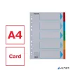 Regiszter, karton, A4, 5 részes, írható előlappal, ESSELTE "Standard", színes