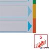 Regiszter, karton, A4, 5 részes, írható előlappal, ESSELTE "Standard", színes