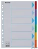 Regiszter, karton, A4, 6 részes, írható előlappal, ESSELTE "Standard", színes