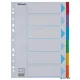 Regiszter, karton, A4, 6 részes, írható előlappal, ESSELTE "Standard", színes