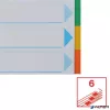 Regiszter, karton, A4, 6 részes, írható előlappal, ESSELTE "Standard", színes