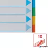 Regiszter, karton, A4, 10 részes, írható előlappal, ESSELTE "Standard", színes